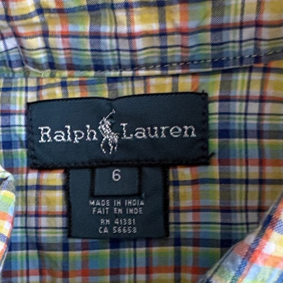 Ralph Lauren Boys Plaid Shirt size 6 - Picture 2 of 6